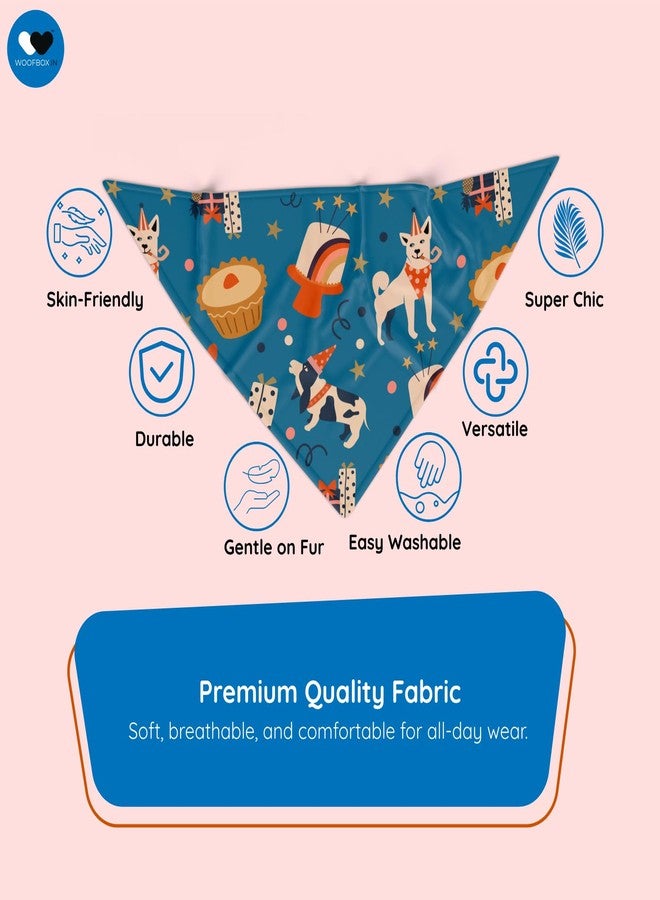 دبليو W تقدم كعكة عيد ميلاد وأكثر | وشاح باندانا أنيق وجميل للكلاب، مثالي للاحتفال بعيد ميلاد كلبك. مقاس واحد يناسب الجميع. - Image 3